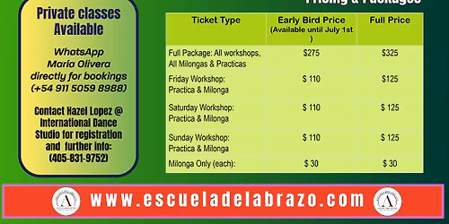 OKC ARGENTINE TANGO WORKSHOP WITH MARIA OLIVERA!