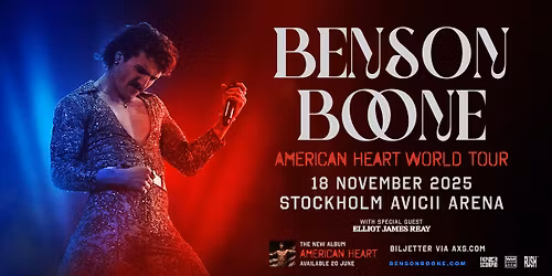 Benson Boone + Special Guest: Elliot James Reay | Stockholm