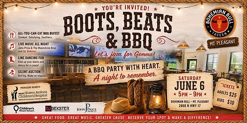 Boots, Beats and BBQ for the benefit of the Shawn Jenkins Children\u2019s Hospit