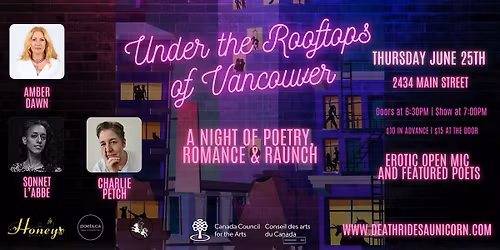 Under the Rooftops of Vancouver: Amber Dawn, Sonnet L'Abb\u00e9  & Charlie Petch