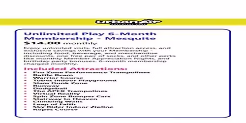 Any Israelite Kids 11-16 Years: GET YOUR 6 MONTH PASS FOR ONLY 14.99 month Urban Air Trampoline Park