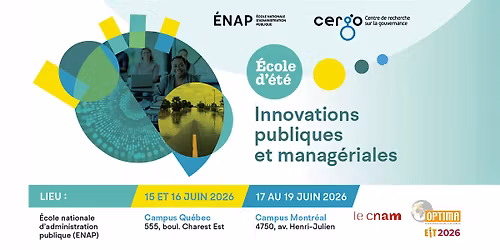 \u00c9cole d\u2019\u00e9t\u00e9 du CERGO - Innovations publiques et manag\u00e9riales