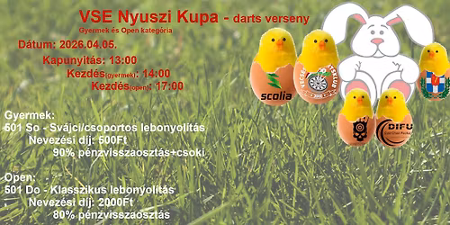 VSE Nyuszi Kupa - Darts verseny - Gyermek, Open