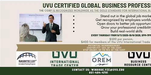 UVU Certified Global Business Professional (CGBP) - September 2025