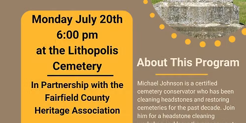 Gravestone Cleaning and Preservation - At the Lithopolis Cemetery