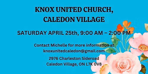 3rd Annual Knox United Church Spring Market and Bake Sale