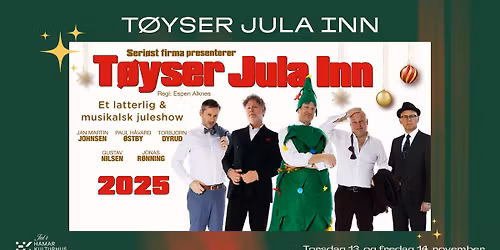F\u00e5 billetter igjen! T\u00f8yser jula inn 2025
