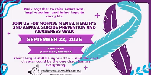 2nd Annual Suicide Prevention & Awareness Walk