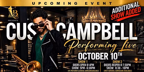 Cus Campbell LIVE at Nightcap Blues - 5PM SHOW ONLY -
