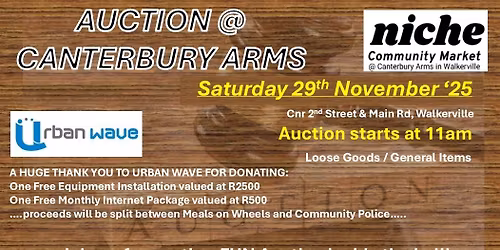 AUCTION@CANTERBURY ARMS - Niche Community Market