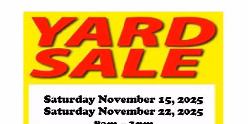 SAVE THE DATE - Serenity Club Yard Sale and Craft Fest