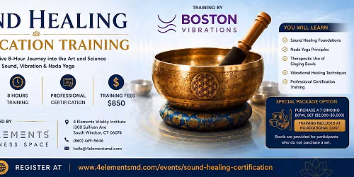 Sound Healing Certification Training - September 13, 2026
