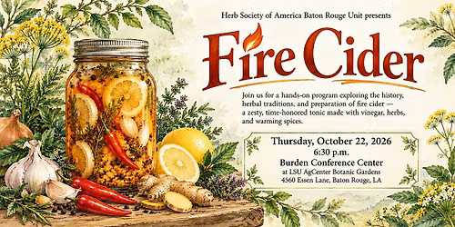 Fire Cider\u2014a Hands-on Workshop