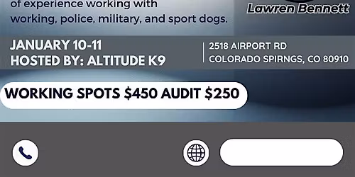 Working Dog Workshop