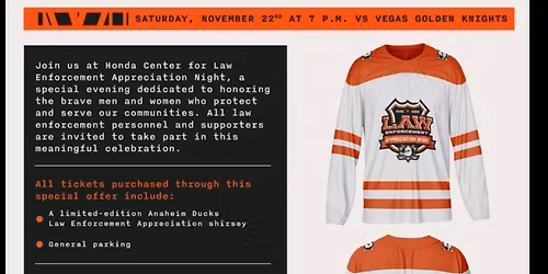 Anaheim Ducks Law Enforcement Night 