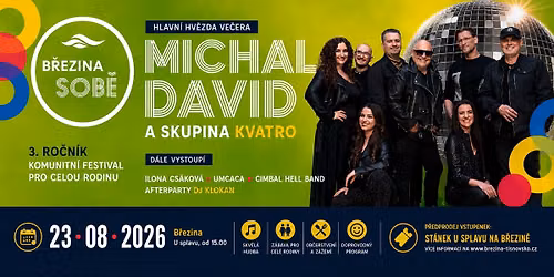 B\u0159ezina SOB\u011a 2026 - Michal David, Ilona Cs\u00e1kov\u00e1, UmCaCa, Cimb\u00e1l Hell Band