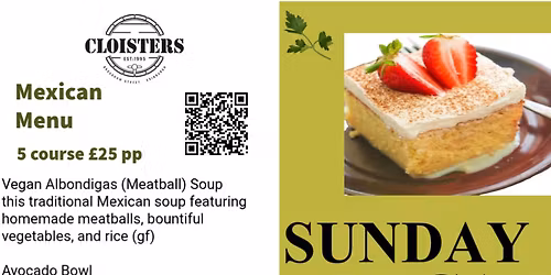 mexcian vegan 5 course  menu