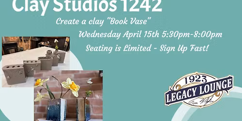 Clay Book Vase with Clay Studio 1242