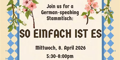 April Stammtisch - Prost DC