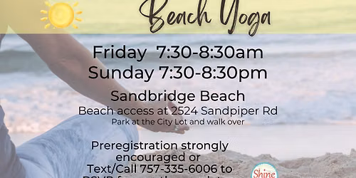 Beach Yoga at Sandbridge