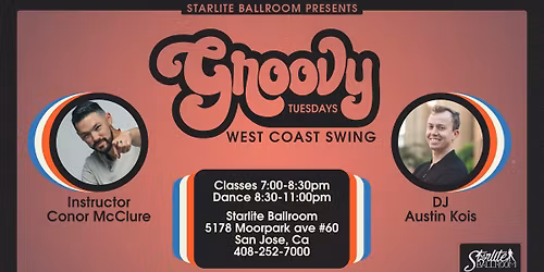 5\/12\/26 - Groovy Tuesdays WCS with Conor McClure and DJ Austin Kois!