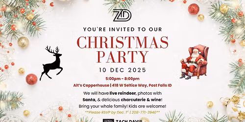 Zach Davis Group Christmas Party - Live Reindeer!