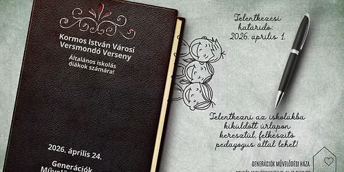 Kormos Istv\u00e1n V\u00e1rosi Versmond\u00f3 Verseny 2026