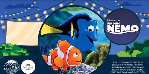 Family Movie Night at Coleman Memorial Park Featuring Finding Nemo