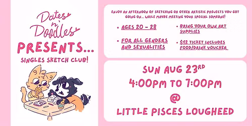 Dates n' Doodles - Singles Sketch Club (Ages 20 - 28)