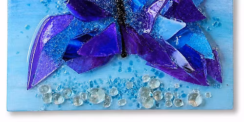 Butterfly Crushed Glass Canvas