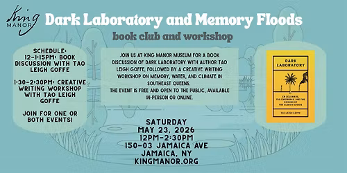 Notes From A Dark Laboratory: A Writing Workshop with Tao Leigh Goffe