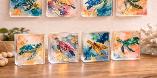 \ud83d\udc22 Sea Turtle Painted Acrylic Block Workshop