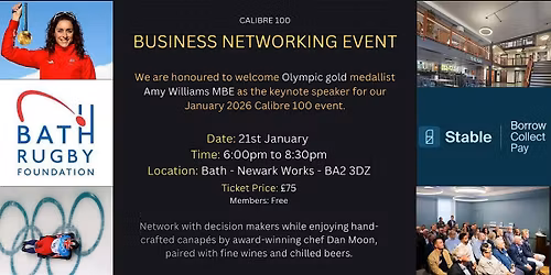 An Evening with Amy Williams MBE at Calibre 100