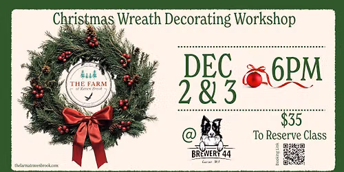 Fresh Christmas Wreath Decorating Workshop