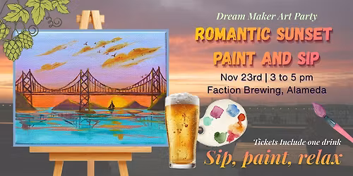 Romantic Sunset Paint and Sip