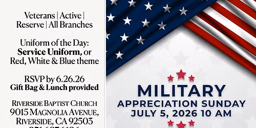 Military Appreciation Sunday
