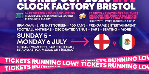 World Cup 2026 - England vs Mexico [FREE ENTRY]