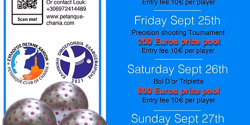 Cretan Petanque Festival 2026 in Chania