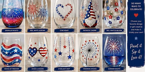 Toledo Wine Glass Paint and Sip Party - Patriotic Edition