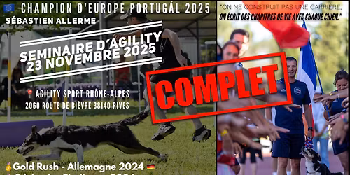 S\u00c9MINAIRE D\u2019 AGILITY AVEC S\u00c9BASTIEN ALLERME