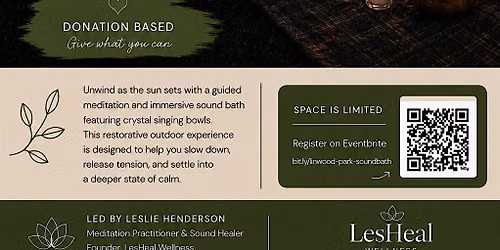 Sunset Sound Bath Meditation at Linwood Park