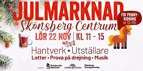 Julmarknad Sk\u00f6nsbergs Centrum Sundsvall