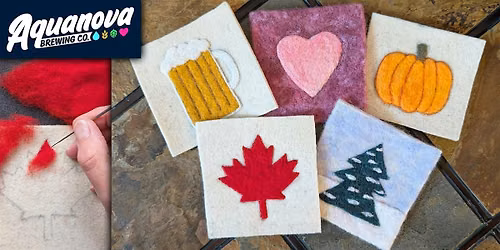 Craft & Sip: Needle Felted Wool Drink Coasters