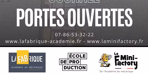 Portes Ouvertes La Fabrique - Acad\u00e9mie de m\u00e9canique