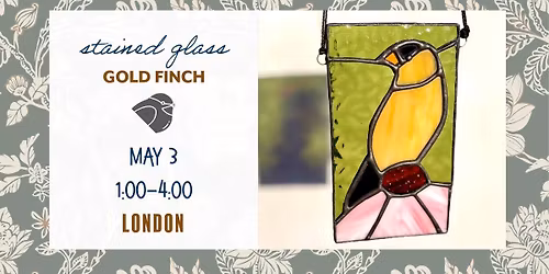 Stained Glass Goldfinch - LONDON