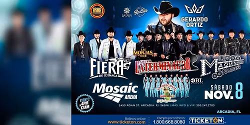 GERARDO ORTIZ, GRUPO EXTERMINADOR, LA FIERA & MAS