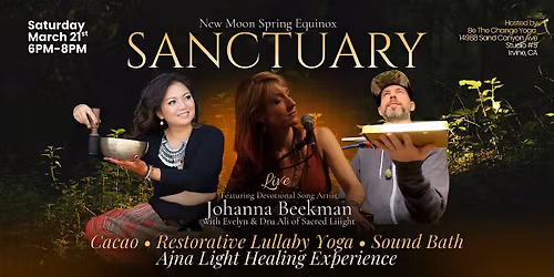 New Moon Spring Equinox Cacao, Yoga, Sound Bath, Ajna Light Therapy