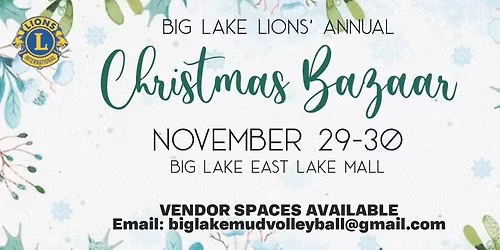 Big Lake Lions' Annual Christmas Bazaar