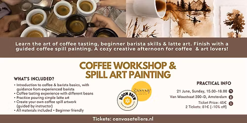Coffee Workshop & Spill Art Painting