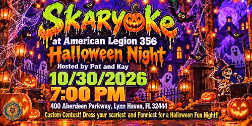 Skaryoke- Karaoke at American Legion 356 with Pat and Kay!!  